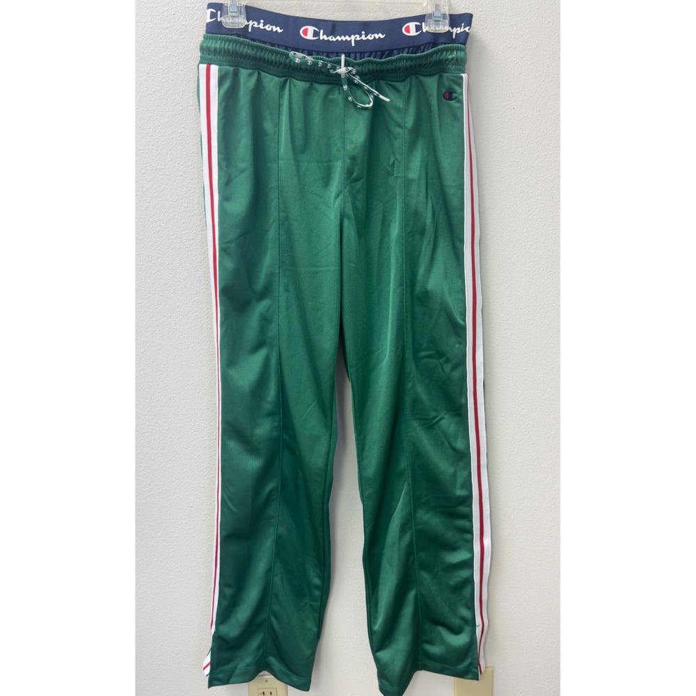 Champion Mens Track Pants L Side‎ Stripe Double Waistband Retro Athleisure Gym